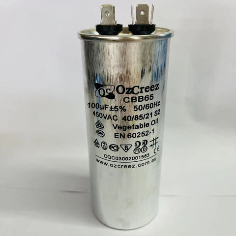 Original CBB65 CBB65A-1 450VAC 50/60Hz 100uF Air Conditioner Compressor Motor Run Capacitor