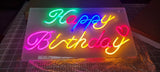 Neon Sign - Multi Coloured Happy Birthday