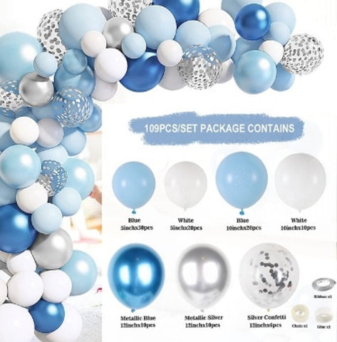 Light Blue Theme Balloon Garland Arch Kit