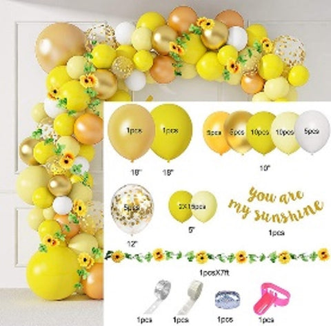 Sunflower Theme Balloon Garland Arch kit