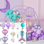 Mermaid Theme balloon Garland Arch Kit