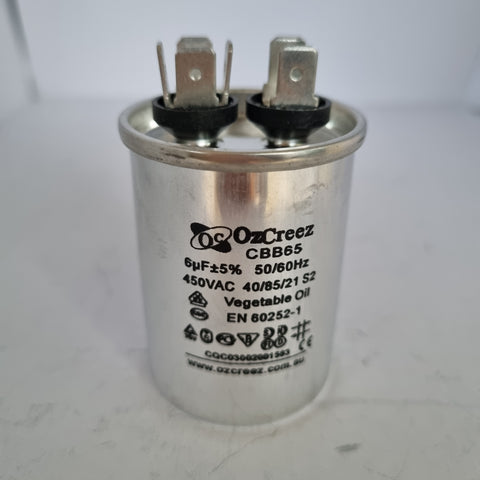 Original CBB65 CBB65A-1 450VAC 50/60Hz 6uF Air Conditioner Compressor Motor Run Capacitor