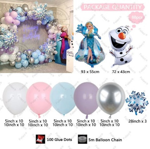 Frozen theme Balloon Garland Arch Kit