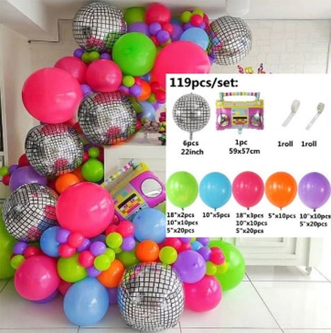 Disco 80's Theme Balloon Garland Arch Kit