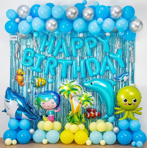 Balloon Garland Kit- sea animal theme balloons