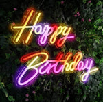 Neon Sign - Multi Coloured Happy Birthday