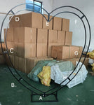 Double Rod Backdrop Arch stand Heart Shape