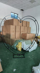 Double Rod Backdrop Arch stand Heart Shape