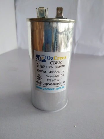 Original CBB65 20uF 450VAC Air Conditioner Compressor Motor Run Capacitor