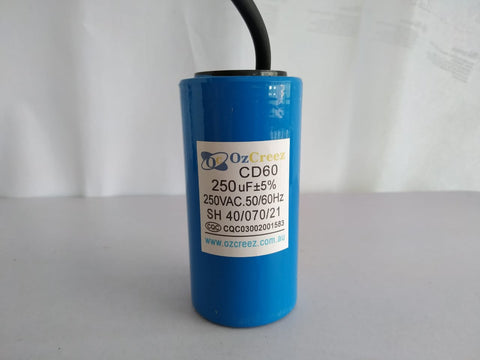 250uF 250VAC / 450VAC CD60 AC Motor Capacitor Starting Run Capacitor - AU Stock