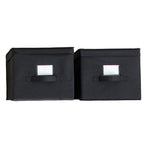 Foldable Storage Cubes - Plain Black Large (25x30x40cm)