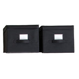 Foldable Storage Cubes - Plain Black Large (25x30x40cm)