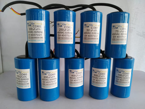 Motor Start Run Capacitor 250V / 450V CD60 Capacitor 50/60Hz 50Hz Capacitor - AU Stock