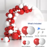 Red White Balloon Garland Arch Kit