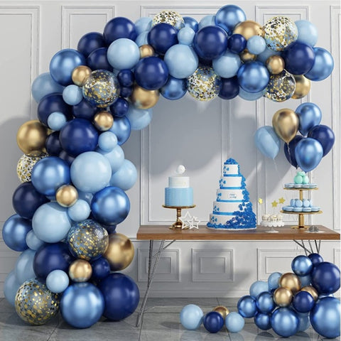 Blue  Balloon Garland Kit Butterfly stickers