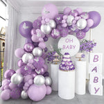 Purple Balloon Garland Kit Butterfly stickers