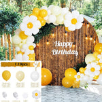 Daisy Balloon Garland Kit Lemon Yellow Latex Balloon