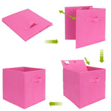 Foldable Folding Storage Cube Storage Box Bookcase Fabric Cubes Toy Organiser