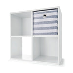 Foldable Storage Cubes - Grey White Lines (27x27x27cm)