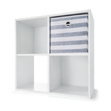 Foldable Storage Cubes - Grey White Lines (27x27x27cm)