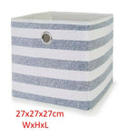 Foldable Storage Cubes - Grey White Lines (27x27x27cm)