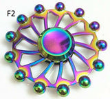 Gyro Hand Fidget Spinner Rainbow Colorful Anti-Anxiety Toy Zinc Alloy Hot Wheels (F2)