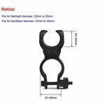 Bicycle Front Light Clip Mount Bracket Flashlight Holder Cycling Bike Light