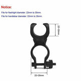 Bicycle Front Light Clip Mount Bracket Flashlight Holder Cycling Bike Light