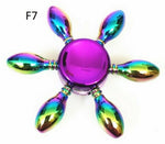 Gyro Hand Fidget Spinner Rainbow Colorful Anti-Anxiety Toy Zinc Alloy Hot Wheels (F7)