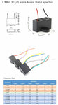 CBB61 1uF+2uF 1.5uF+2.5uF 1.5uF+3uF Three 3 Five 5 Wires 250V Capacitor for Fan