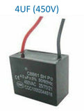 CBB61 Fan Starting Capacitor 1uF, 1.5uF, 1.8uF, 2uF, 2.5uF, 3uF, 3.5uF, 4uF, 6uF, 8uF, 10uF for Ceiling Fan