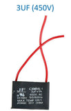 CBB61 Fan Starting Capacitor 1uF, 1.5uF, 1.8uF, 2uF, 2.5uF, 3uF, 3.5uF, 4uF, 6uF, 8uF, 10uF for Ceiling Fan