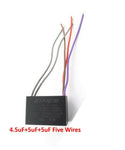 CBB61 1uF+2uF, 1.5uF+2.5uF, 1.5uF+3uF Three 3 Wires and Five 5 Wires 250V Capacitor for Fan / Celing Fan Regulator