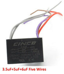 CBB61 1uF+2uF, 1.5uF+2.5uF, 1.5uF+3uF Three 3 Wires and Five 5 Wires 250V Capacitor for Fan / Celing Fan Regulator